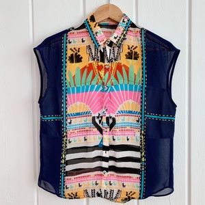 Mara Hoffman Button Down Top Sleeveless